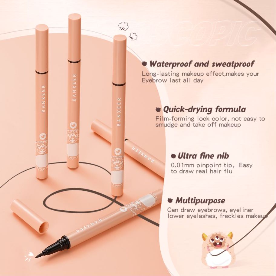 BANXEER Liquid Eyebrow Pen Pensil Alis WaterProof Tahan Lama BM12 [Emperor]