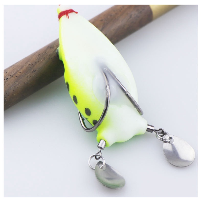 Baru Umpan Katak Casting 6cm/12g Umpan Katak Memancing Umpan Lembut Umpan Dengan Kait Tajam Ganda Sendok Umpan Simulasi Kodok Ular Kepala Umpan