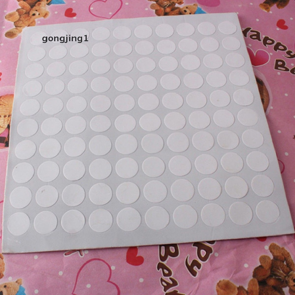 Ggg 100PCS Perekat Amplop Membuat Stiker Sumbu Sticky Dots Stickum Balon ID