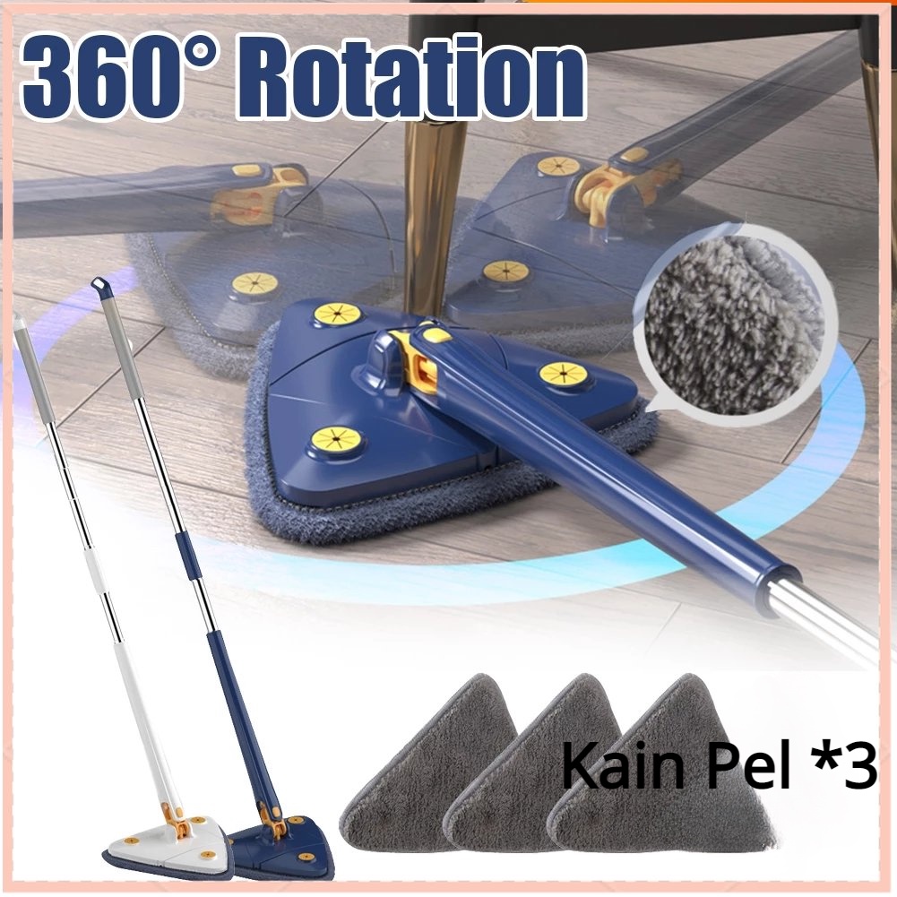 【COD】Segitiga Pel Pembersih Alat Pel Rotate 360° Triangle Mop Pembersih Alat Pel Rotate 360 Triangel Mop