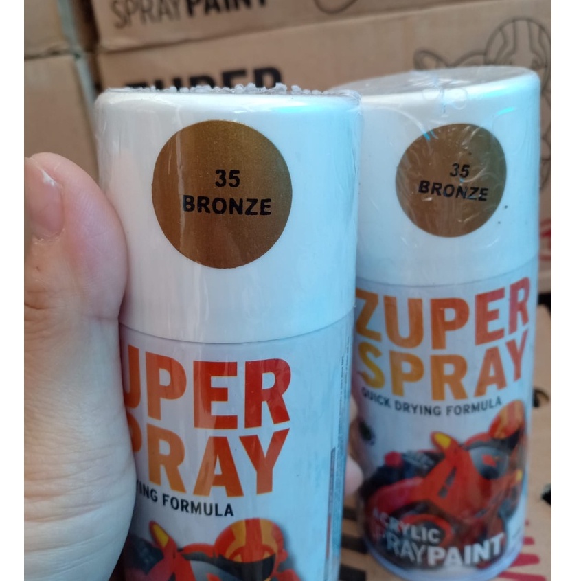 Zuper Spray Paint Pilok Pilox Warna Bronze / Perunggu (P 35) 150cc/150ml