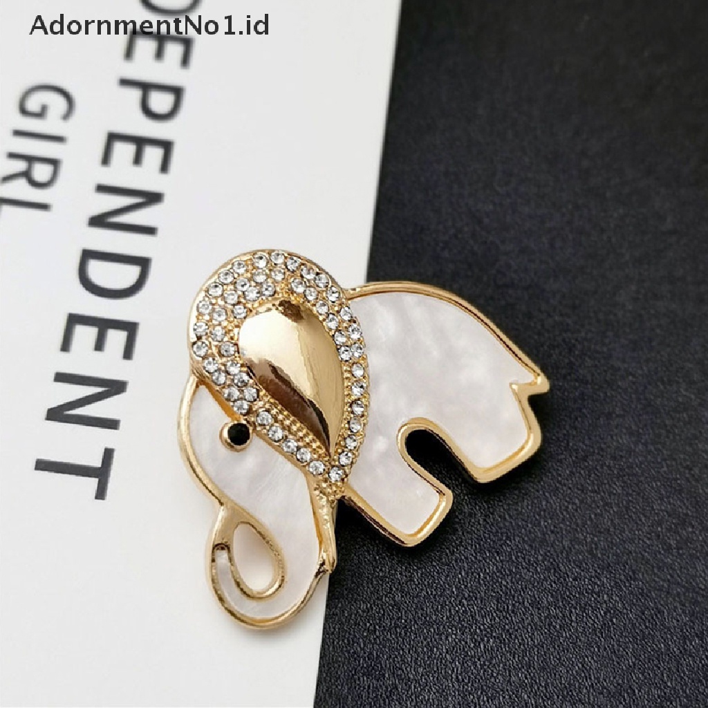 [AdornmentNo1] 1pc Bros Gajah Kecil Lucu Wanita Dan Pria Unisex Brooch Pin Perhiasan Hewan [ID]