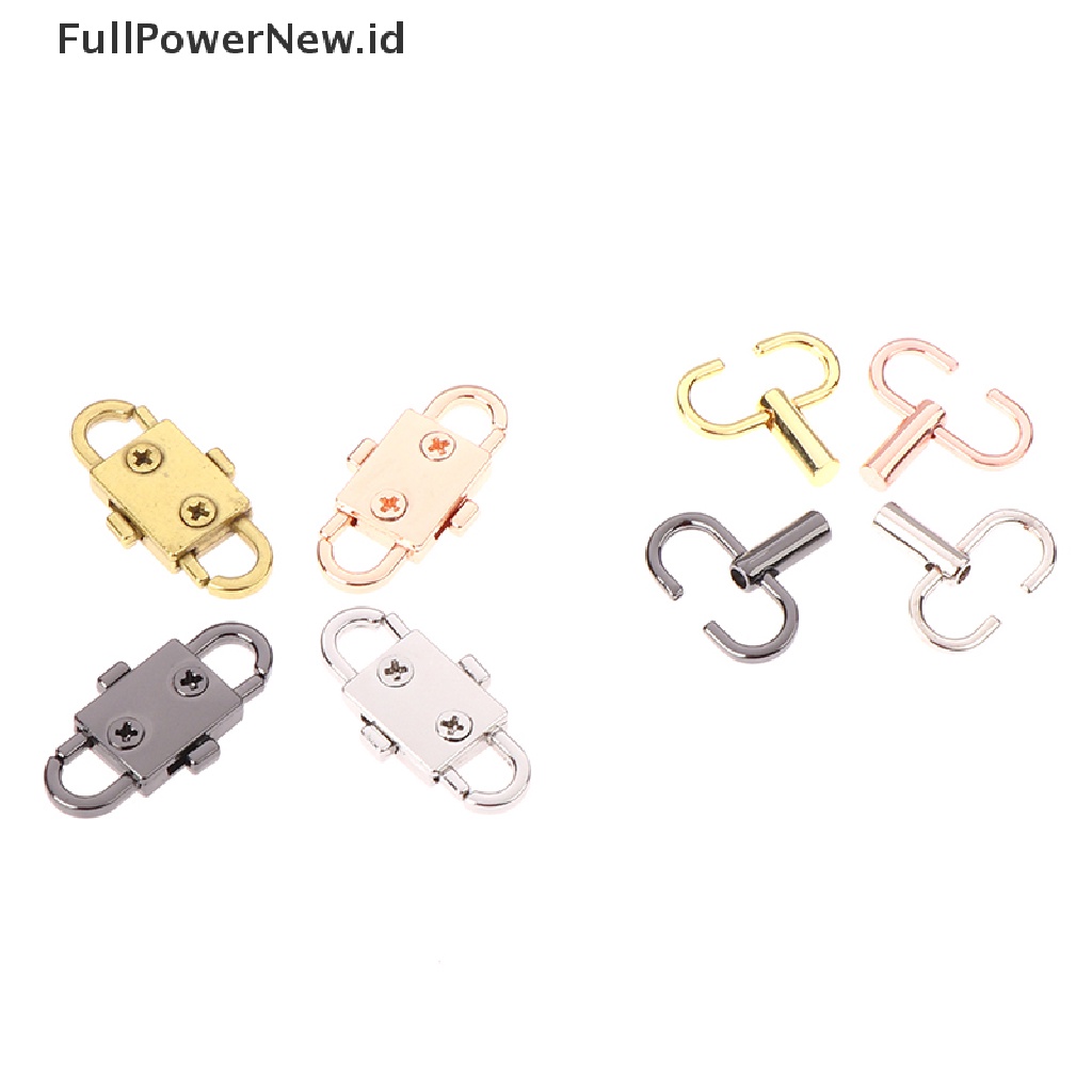 Power 4Pcs Adjustable Metal Buckle Clip Handbag Rantai Tali Panjang Shorten Bag Tool ID