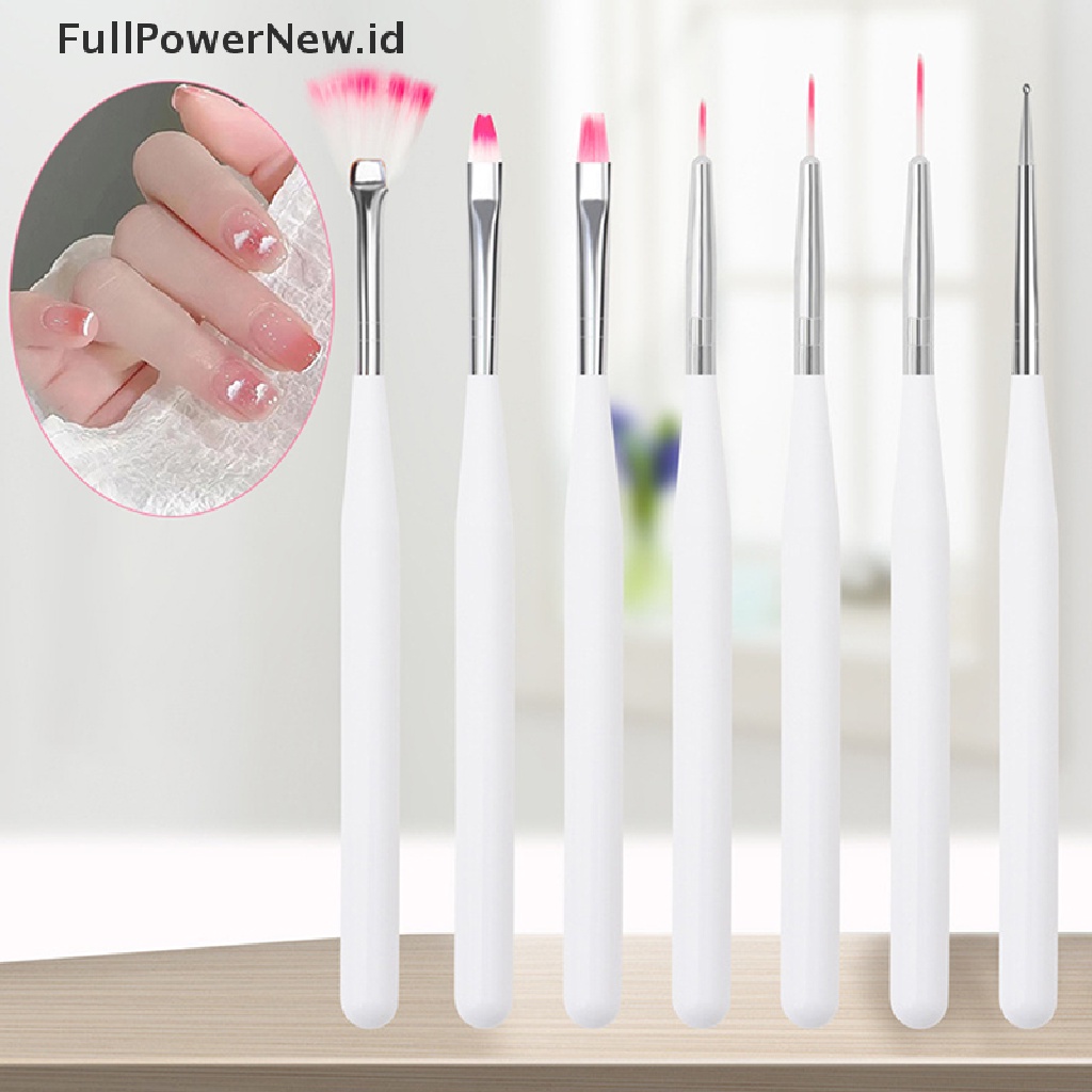 Power 7Pcs/Set Nail Art Pen Tips UV Gel Paing Brush Manicure Set Nail Art Tools ID