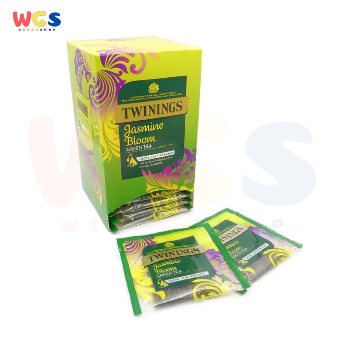 Twinings Jasmine Bloom Green Tea Loose Leaf 20 Pyramids Tea Bags