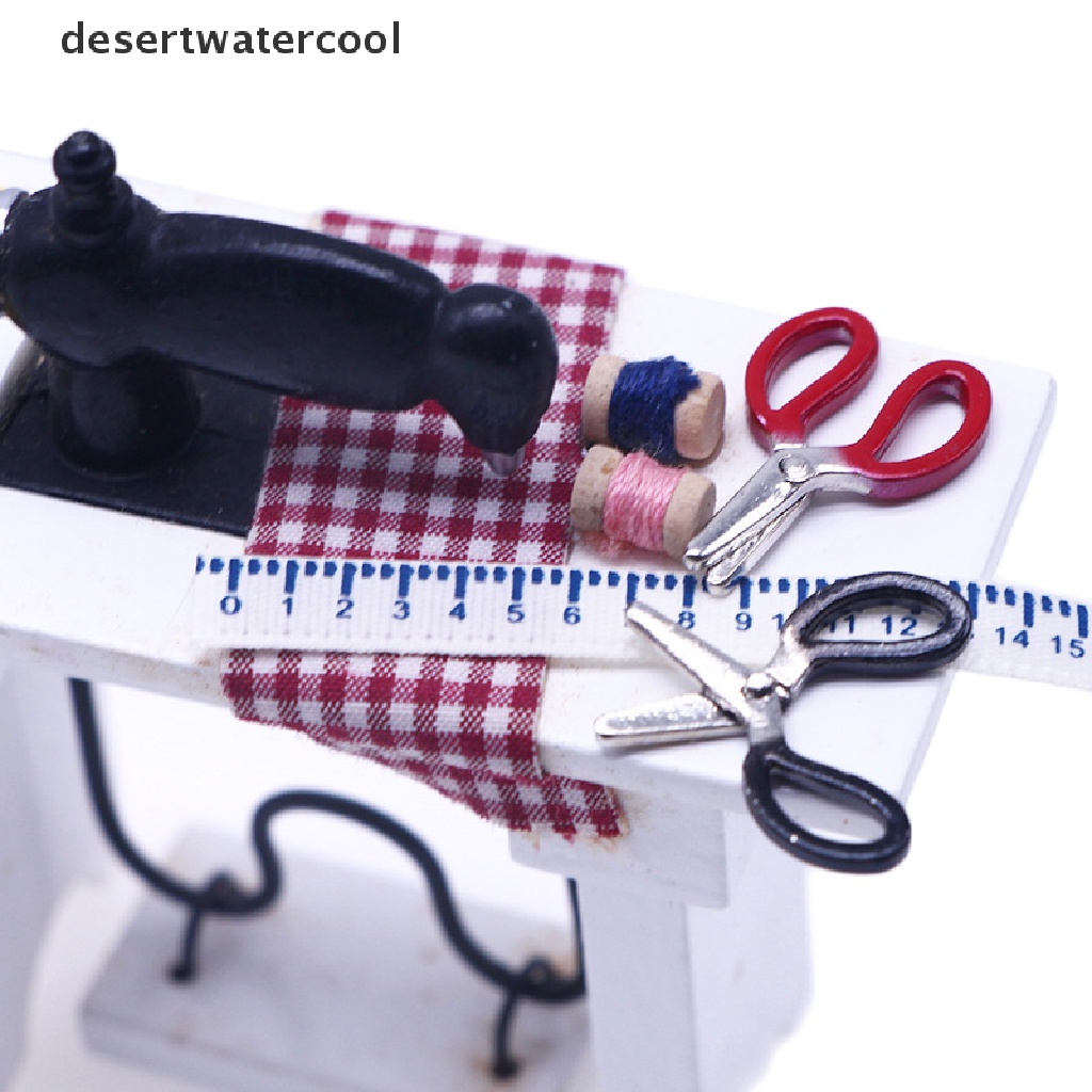 Deid 1Set Gunting Simulasi Miniatur Rumah Boneka Model Pengukur Jahit DIY Accessorie Martijn