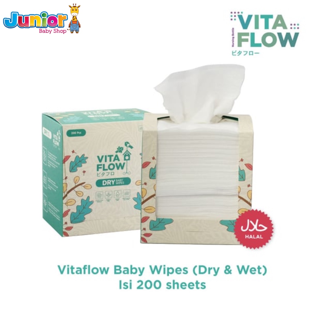 Vitaflow Dry Baby Wipes - Tisu