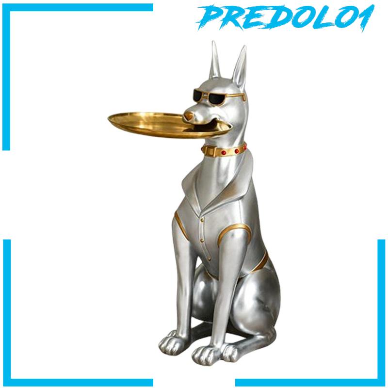 [Predolo1] Nampan Penyimpanan Patung Anjing Ornamen Kreatif Wadah Serba Serbi