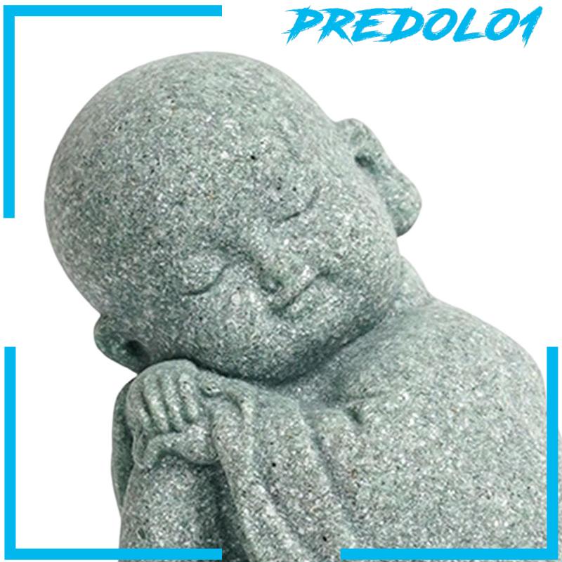 [Predolo1] Figura Monk Patung Buddha Hias Halus Untuk Dekorasi Rumah Desktop