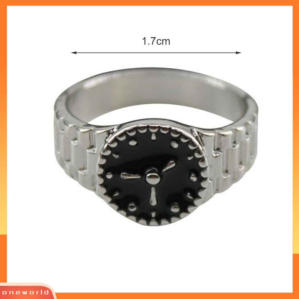 [EONE] Cincin Jari Jam Tangan Bentuk Ins Style Jewelry Bright Luster Geometric Chic Ring Untuk Pesta