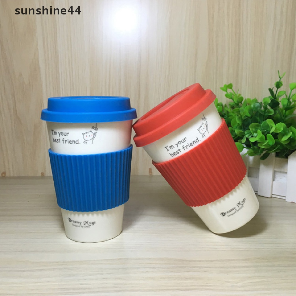 Sunshine Silicone Non-slip Mug Sleeve Penutup Botol Kaca Peredam Panas Bottle Sleeves ID