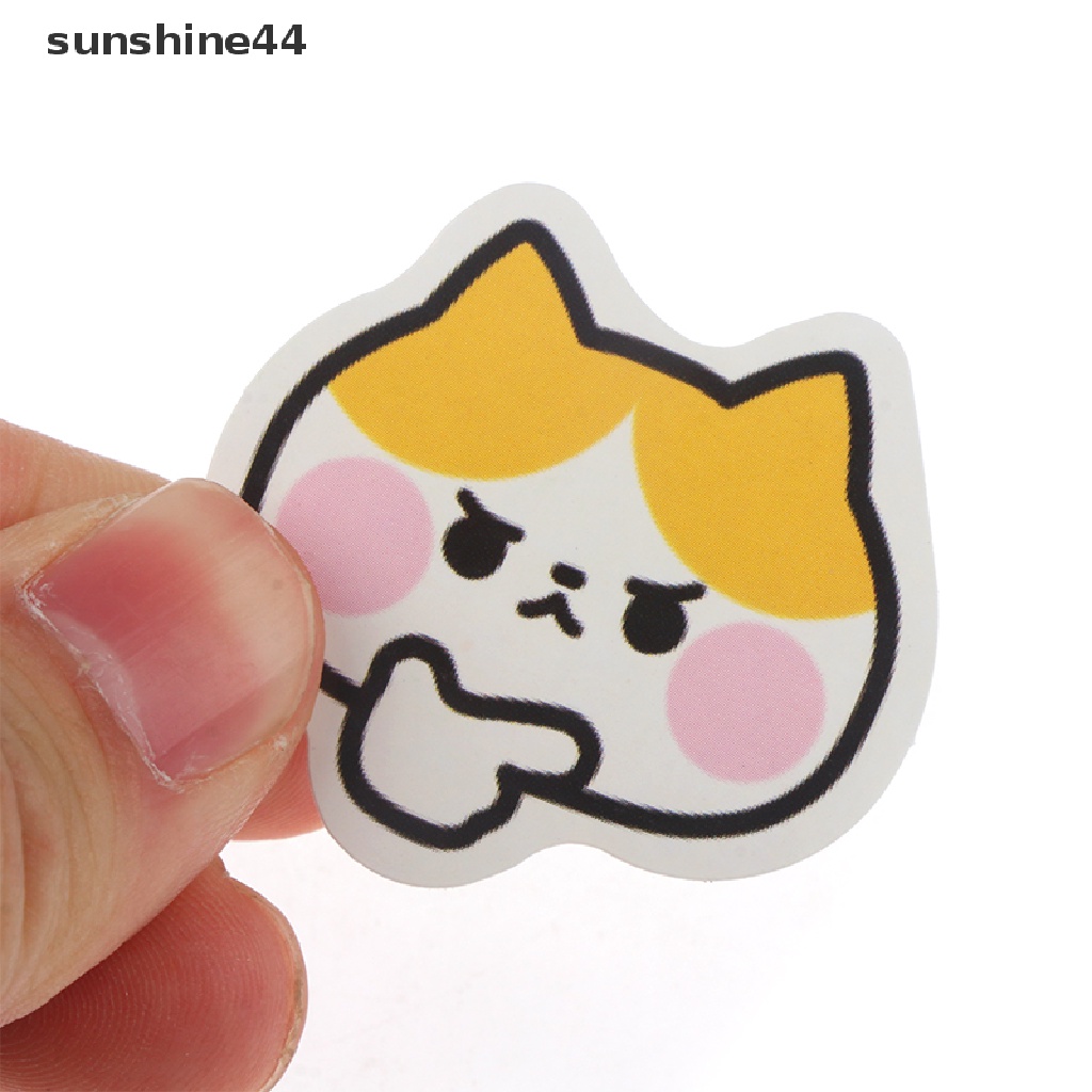 Sunshine 45Pcs Kucing Lucu Stiker Vinyl Decals Hewan Kitten Sticker Untuk Botol Laptop Komputer Telepon DIY Diary Scrapbooking Dekorasi ID