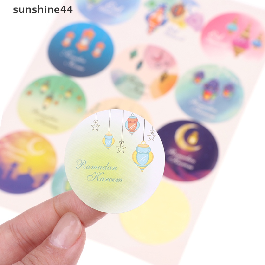 Sunshine 10lembar Dekorasi Ramadhan Eid Mubarak Gift Sticker Stiker Segel Liburan ID