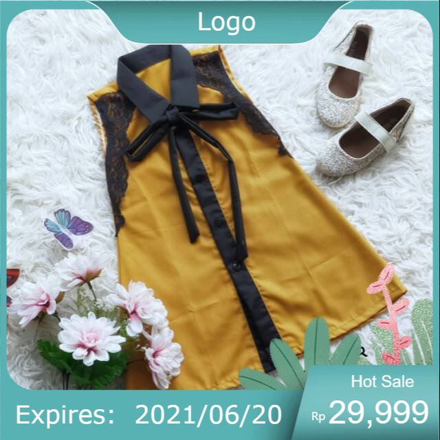 DRESS KATUN TOYOBO/BAJU PESTA ANAK & DEWASA "'SAFINA COLLAR "' warna GOLD