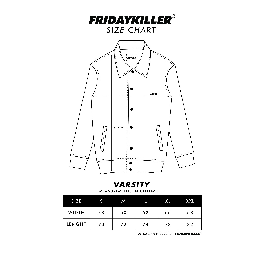 JACKET VARSITY FRIDAY KILLER | DIPPY 13 BLACK