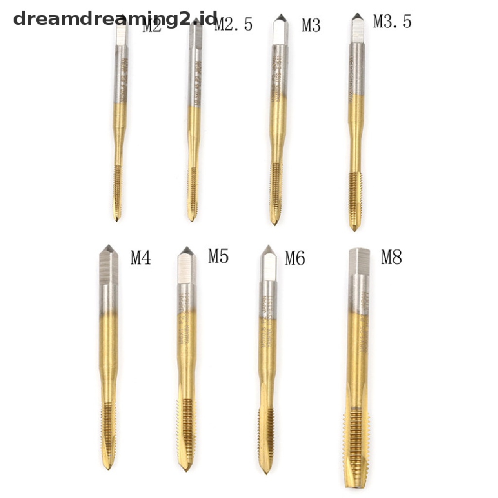 (hot) M2/m2.5/m3/m3.5/m4/m5/m6/m8 HSS Metric Straight Flute Ulir Screw Tap Plug Tap//