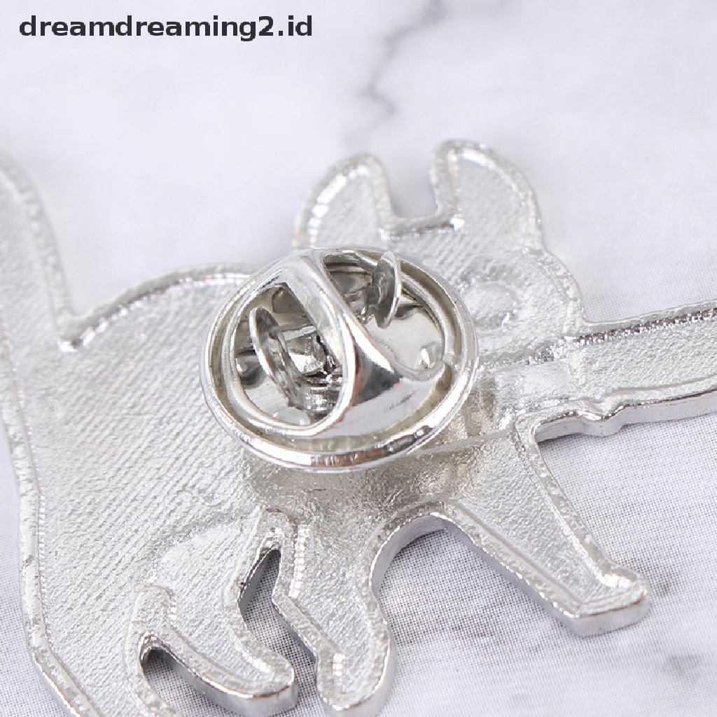 (hot) Kartun Kreatif Kucing Hitam Pemodelan Pop Enamel Pin Kerah Lencana Bros Perhiasan//