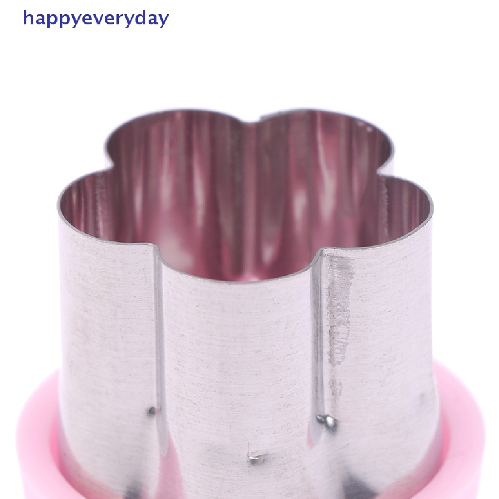 [happy] Pemotong Sayuran Gagang Plastik Pink Stainless Buah Cutg Die Alat Dapur [ID]