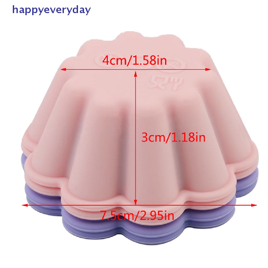 [happy] 1pc Cetakan Silikon Muffin Cupcake Dapur Bentuk Bunga Baking Pastry Kue Tools [ID]