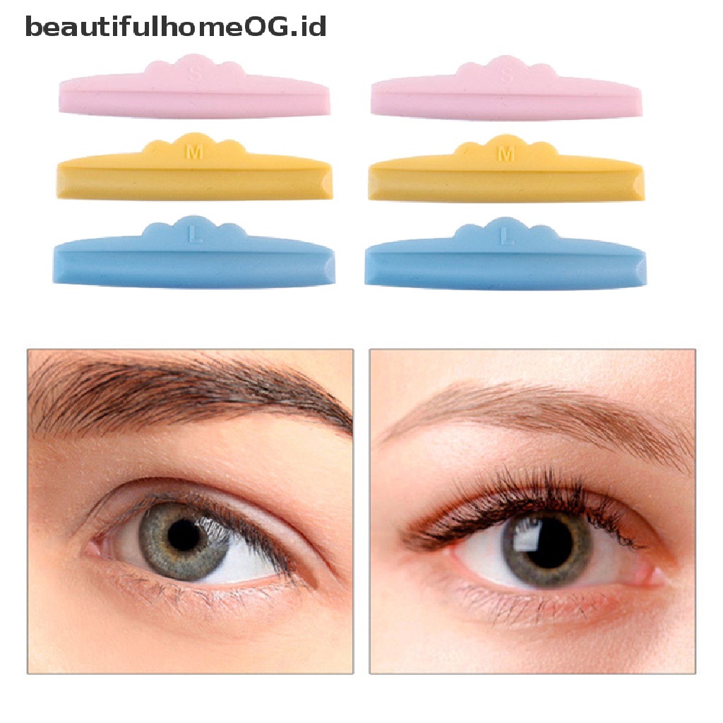 // Lebaran// 3 /5Pasang Lash Lift Lifg Curlers Curl Silicone Shields Pads Multicolor Reusable **