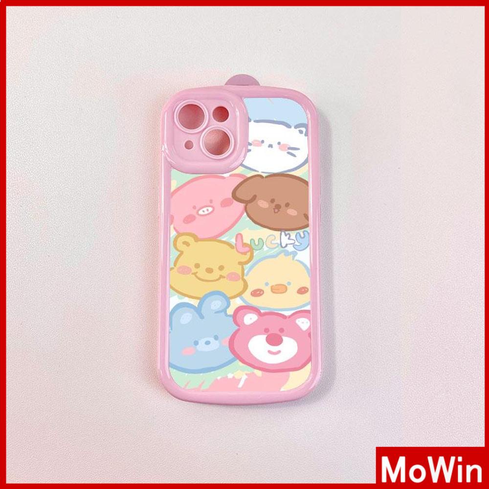 For iPhone 14 Pro Max iPhone Case Cream Pink TPU Soft Case Camera Cover Airbag Shockproof Cute Cartoon Bear Compatible with iPhone 13 Pro max 12 Pro Max 11 Pro Max xr xs max 7Plus