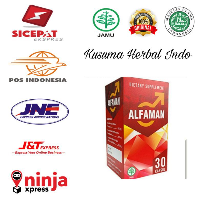 100% ORIGINAL Alfaman suplemen pria isi 30 kapsul Asli Original