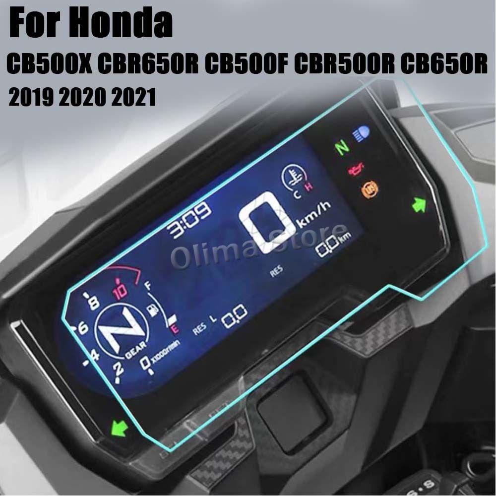 POPULAR 2pcs Speedometer Film Pelindung Anti Gores Pengganti Aksesoris HD Tempered Glass Untuk HONDA CBR500R CB500F CB500X CBR650R CB650R 2019 2020
