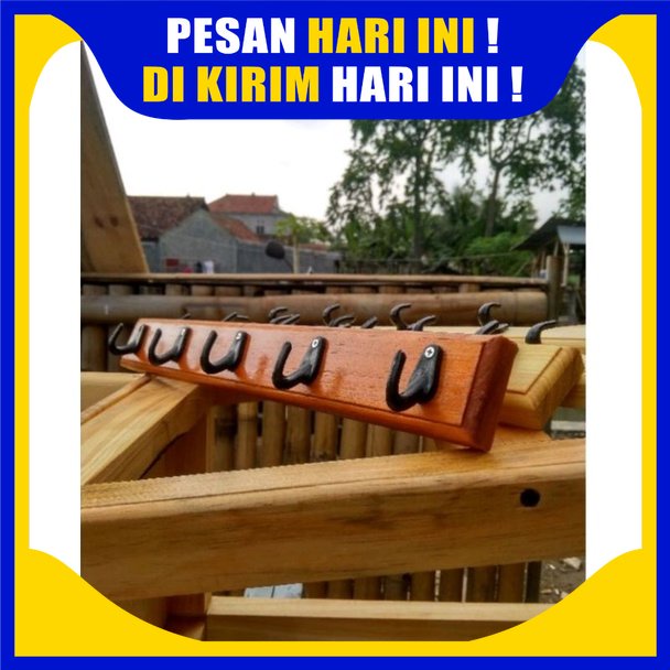 kapstok kayu estetik untuk gantungan dinding baju tas dan anakgantungan handuk minimalis, gantungan 