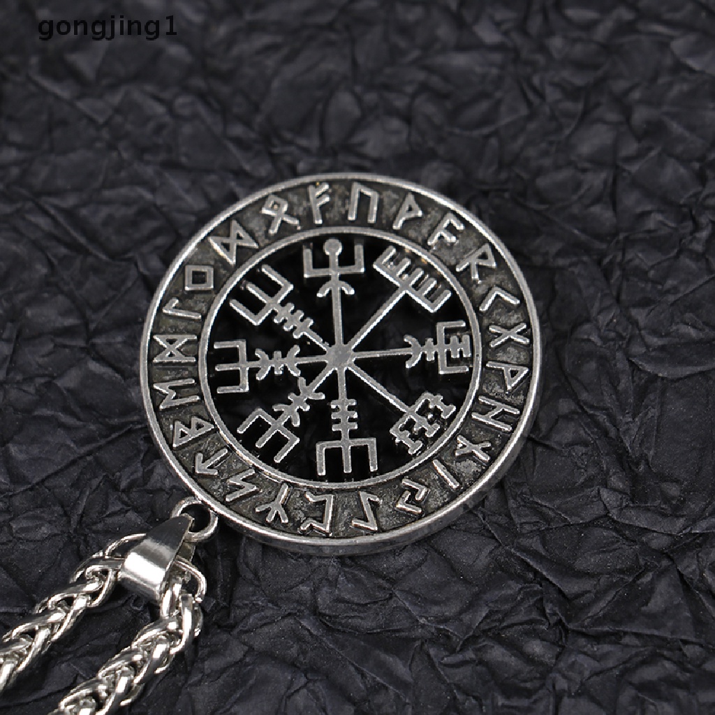 Ggg Norse Viking Simbol Norse Bajak Laut Vegvisir Kompas Liontin Kalung Jimat Hadiah ID