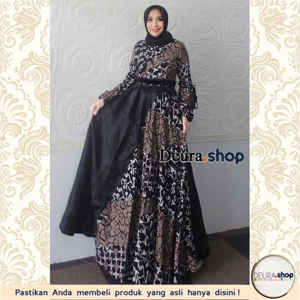 Gamis Lebaran Deura ED12 / Gamis Deura Terbaru / Gamis Pesta Mewah