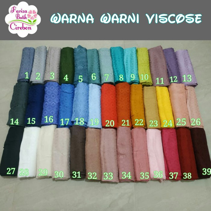Kain batik viscose semi sutra polos batik fariza cirebon polosan
