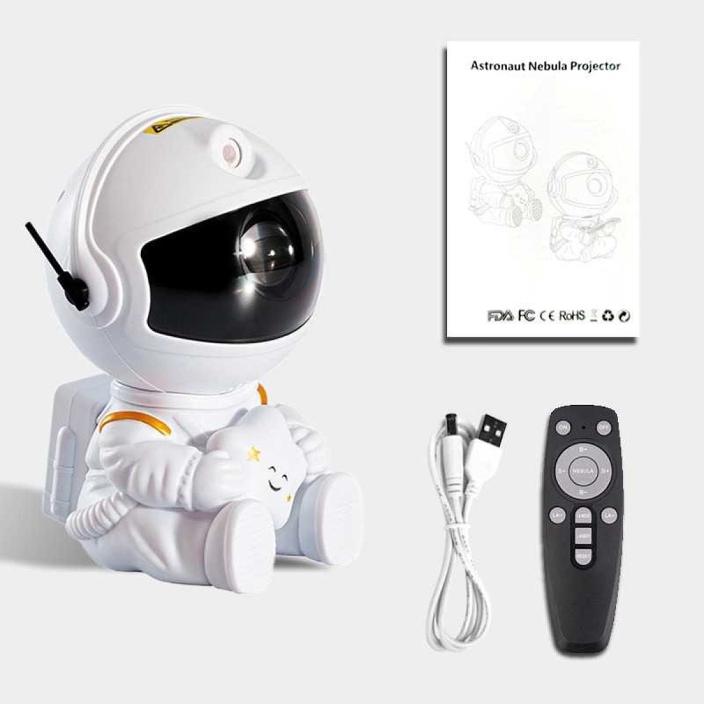 Lampu Proyektor Bintang Nebula Model Astronot Galaxy Remot Kontrol