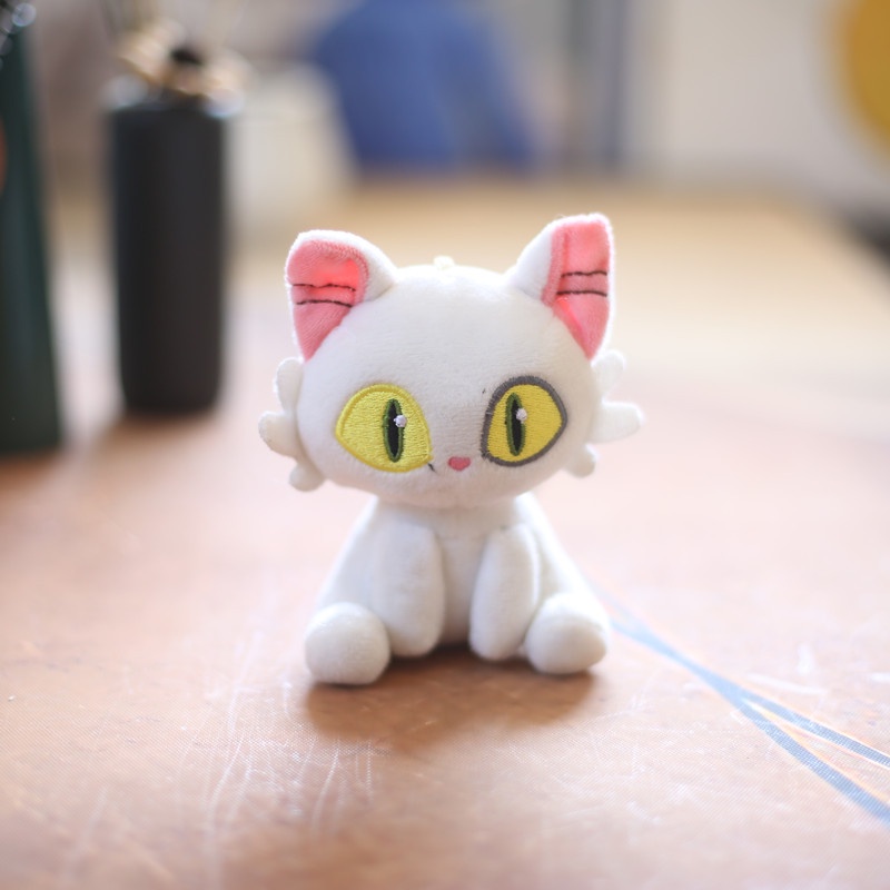 Suzume no Tojimari Daijin Cat Plush Keychain Lucu Boneka Mainan Hewan Kucing Keyring Pendant Gantungan Kunci