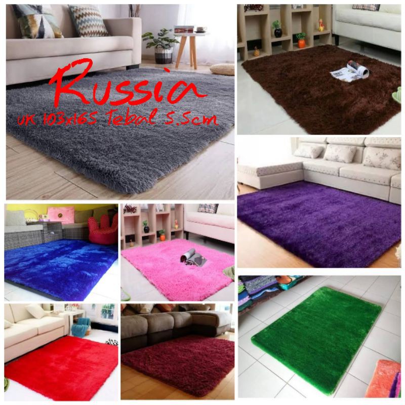 PROMO!!! KARPET BULU rasfur uk 165x103 tebal 5.5cm