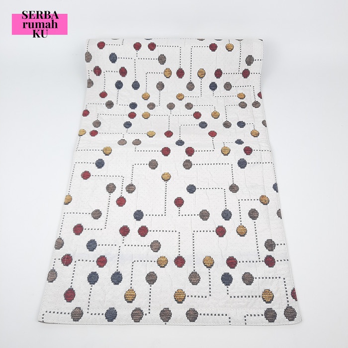 Taplak Meja / Table Runner - Motif Garis/ Bulat - bulat