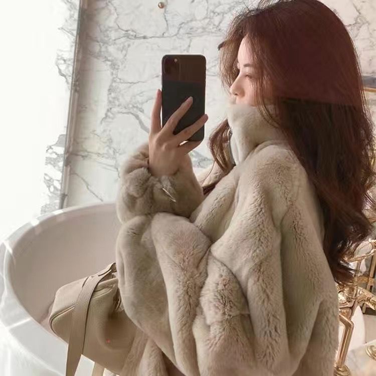 IMPORT FLUFFY FUR JACKET NO HOODIE WOMAN WINTER JAKET WANITA MUSIM DINGIN BULU IMPOR KOREAN STYLE