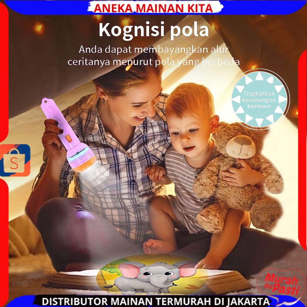 ( BISA COD ) 4 SLIDE 32 GAMBAR Mainan Anak Senter Proyektor Flashlight SNI / Mainan Projector Gambar / Mainan Edukasi Anak / Mainan Anak Laki Laki / Mainan Anak Perempuan