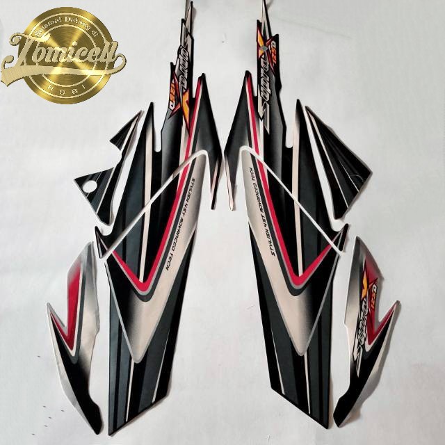 honda supra x 125 d 2006 2007 hitam silver decal list body standar