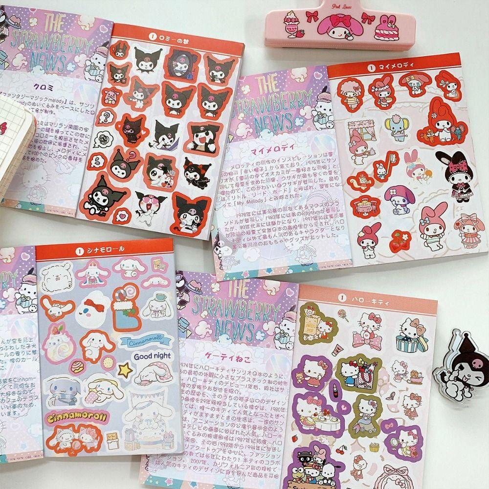 Lanfy Stiker Dekoratif Buku Kartun Jepang Scrapbooking Akun Tangan Kulome Stationery Album Telepon DIY Journal Sticker