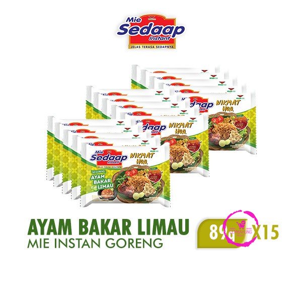 

Sedaap Mie Instan Ayam Bakar Limau 89 gr x 15 pcs