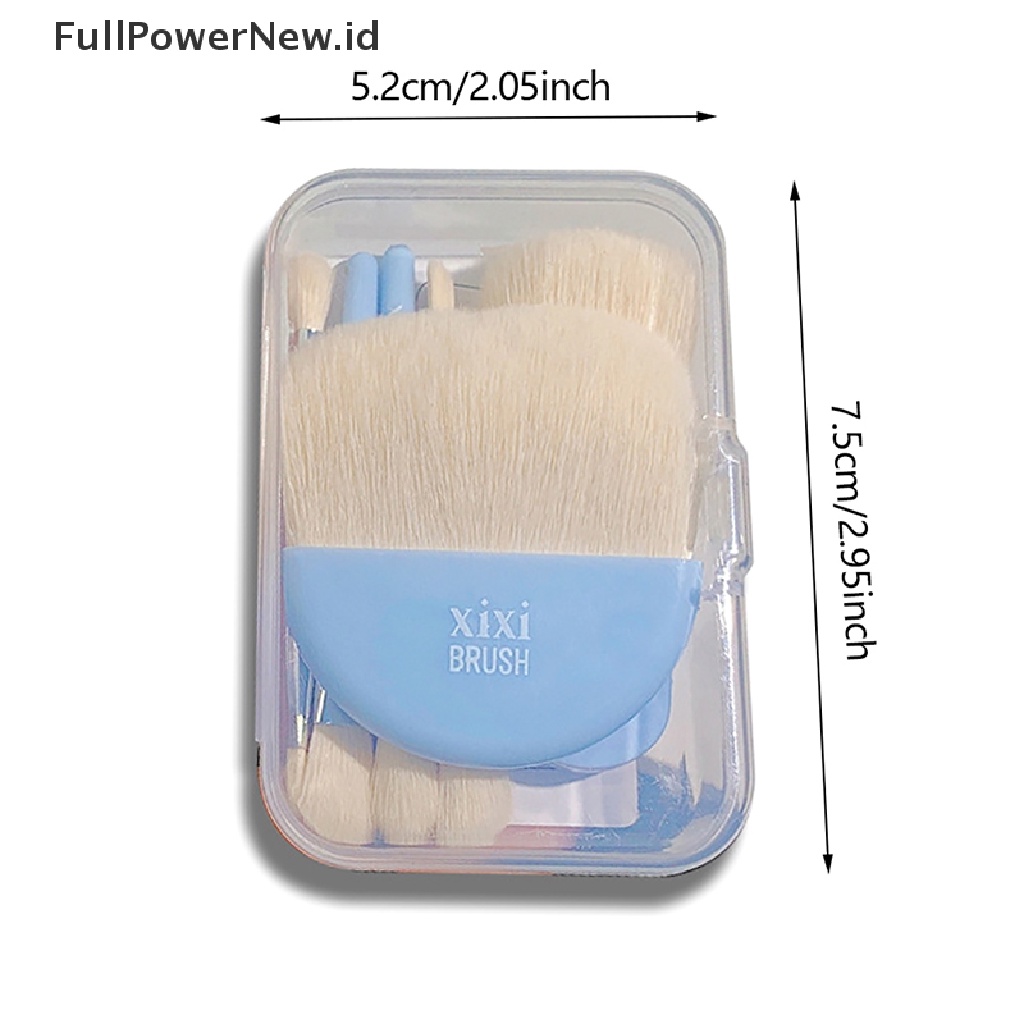 Power 6Pcs Kuas Makeup Wanita Mini Travel Set Portable Brush Concealer Lembut Dengan Box ID