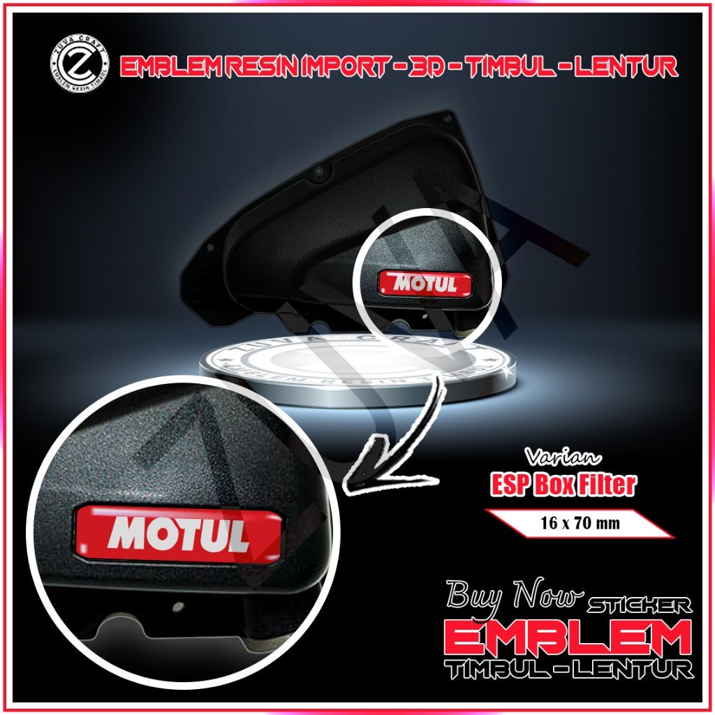 STIKER MOTOR HONDA EMBLEM TIMBUL ESP 3D LOGO Motul BOX FILTER VARIO BEAT SCOOPY PCX AKSESORIS AESTHE