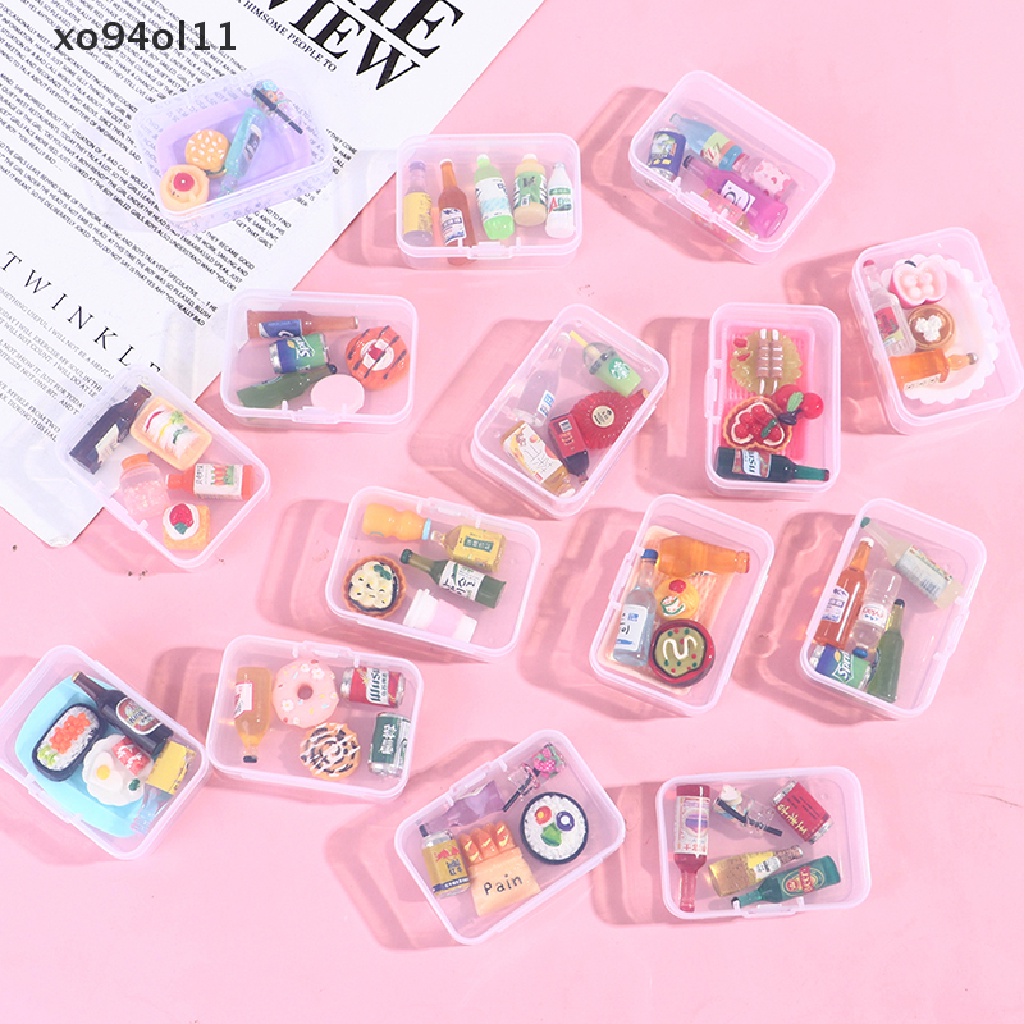 Xo 5Pcs1: 12rumah Boneka Botol Minum Mini Makanan Dessert Plate Pretend Play Mainan Dapur OL