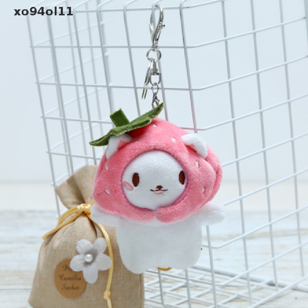 Xo 1pc Panda Kecil Mewah Taiyaki Ikan Lucu Gantungan Kunci Mainan Lembut Plushie Keychain OL