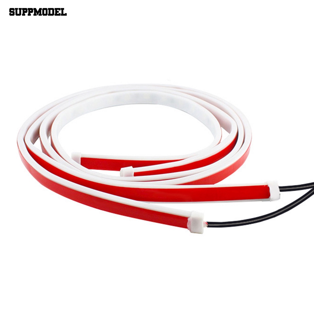 Suppmodel 2Pcs 1.2M DC 12V Universal Dual Color Pintu Mobil Anti-Tabrakan Lampu Peringatan