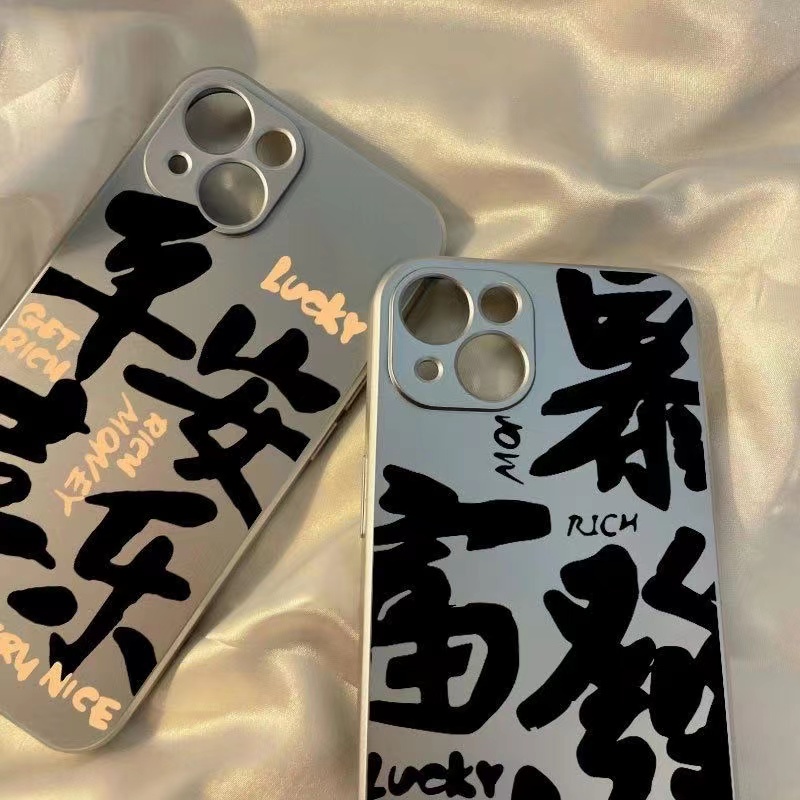 IPHONE Soft Case Kompatibel Untuk Iphone11 14 13 12 Pro Max XS XR X8+7 6S Plus Casing Ponsel Mini Electroplate TPU Silikon Shockproof Cover