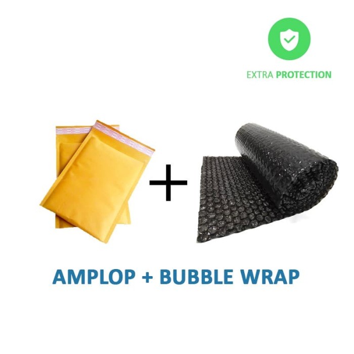 

ARS04 Extra bubble wrap dan Amplop Proteksi Penuh