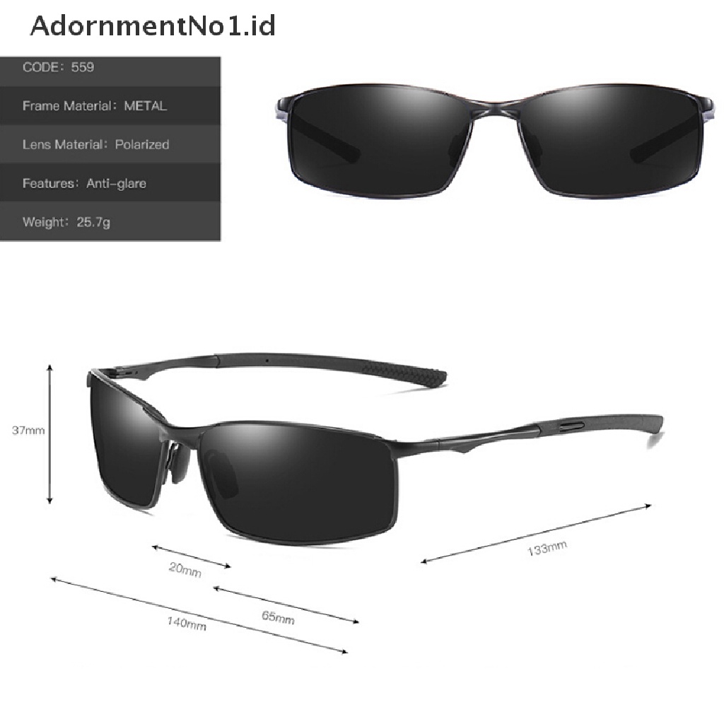 [AdornmentNo1] Kacamata Hitam Polarized Pria Mengemudi Cermin Warna Night Vision Goggles Eyeglasses [ID]