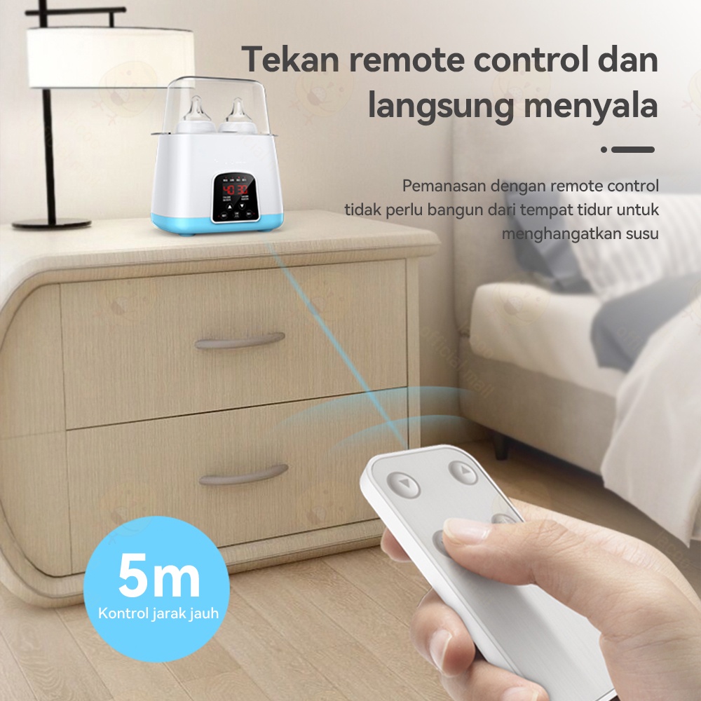 Lacoo Alat steril botol susu bayi dengan remote Bottle warmer multifungsi Penghangat botol susu Bottle sterilizer bpa free