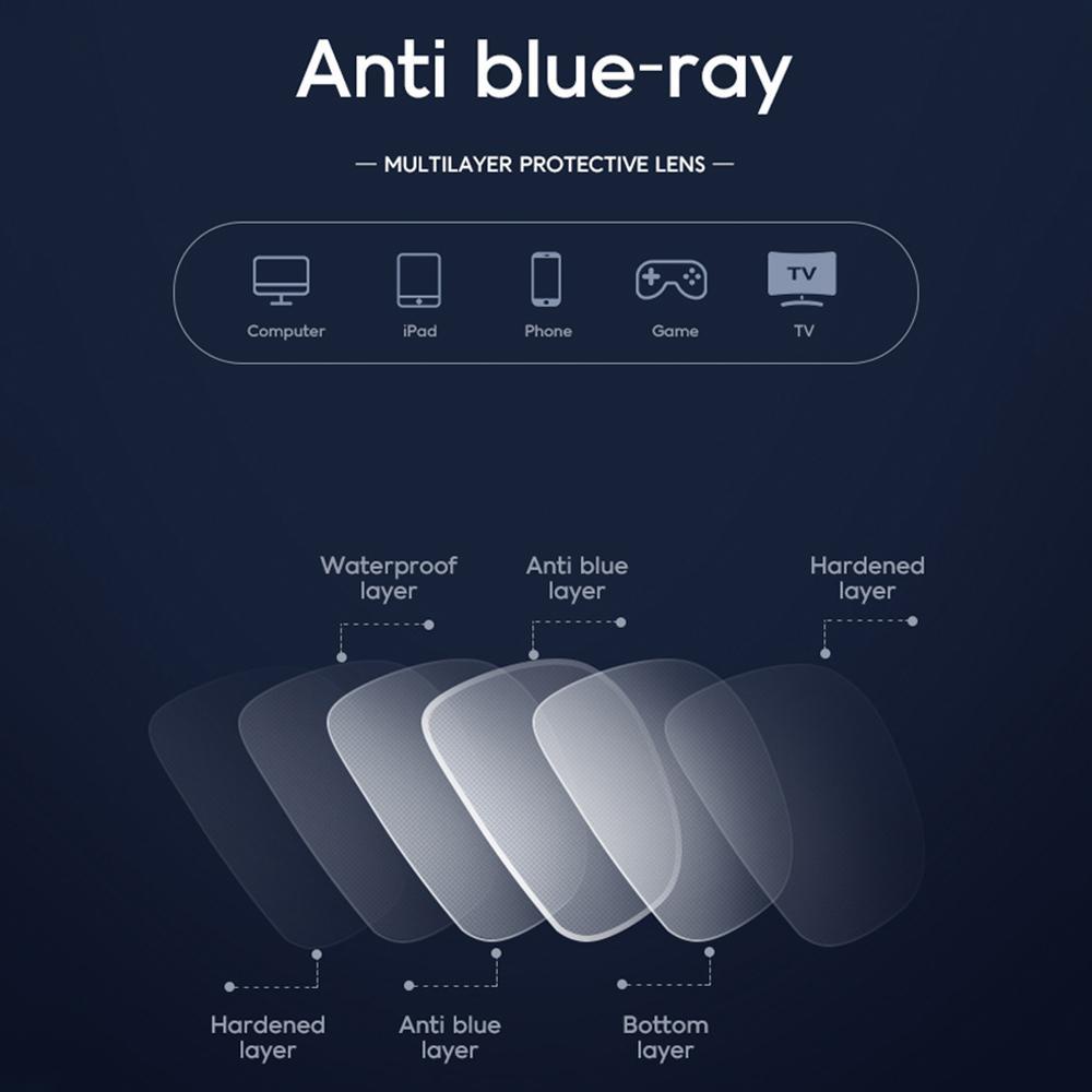 Lily Blue Light Kacamata Wanita &amp; Pria UV Silau Anti Eyestrain Eyeglasses
